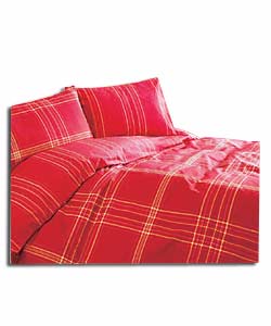 Hampshire Cranberry Double Duvet Cover Set