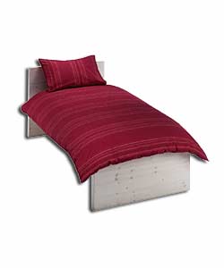 Hampshire Cranberry Single Duvet Cover Set