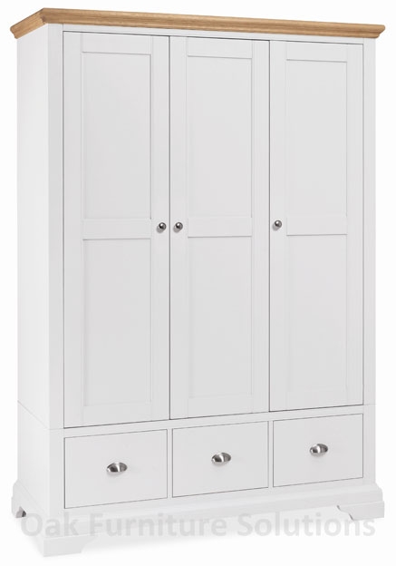 Unbranded Hampstead Two Tone Triple Wardrobe