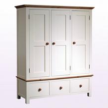 Hampton White Wardrobe Triple DISC