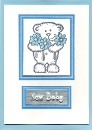 Now you can finish off the perfect gift with this beautiful hand made card that will suit the birth