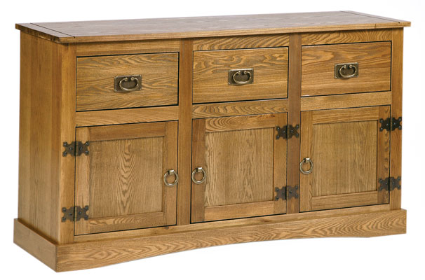 Unbranded Hardwood Sideboard 3 Door 3 Drawer Vermont Value