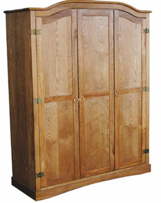 Unbranded Hardwood Wardrobe 3 Door Vermont Value