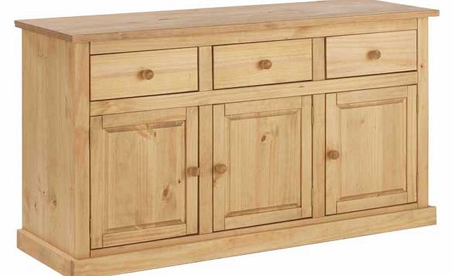 Unbranded Harrington 3 Door and 3 Drawer Sideboard - Light