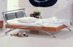Hasena- The Nerja- 4ft 6 Double Wooden Bedstead