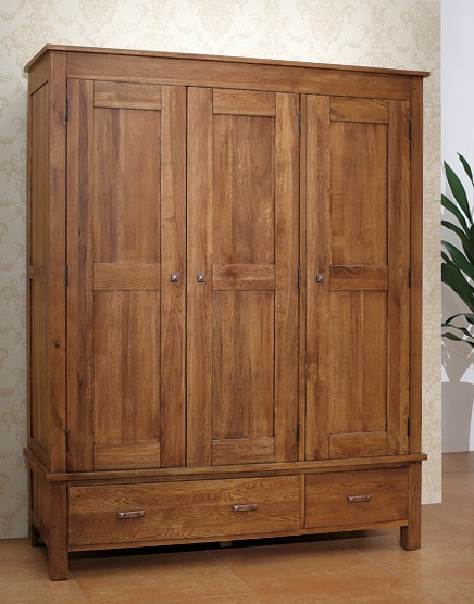 Unbranded Havana Oak Triple Wardrobe - Dark