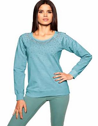 Unbranded Heine Stud Detailed Sweat Top