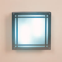 Helena 2 Light Energy Saver Square Wall Light Satin Chrome Finish