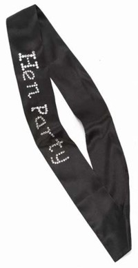 Hen Party: Sash Hen Party Black Diamante Letters