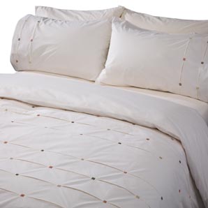 Henley Pillowcase- Standard- Oyster/Metallic