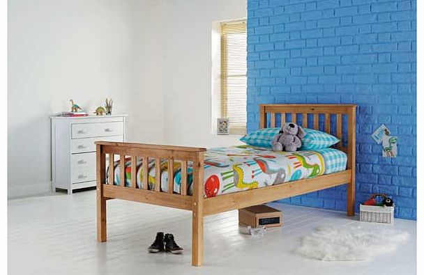 Unbranded Henry Pastelle Oak Look Single Bed Frame