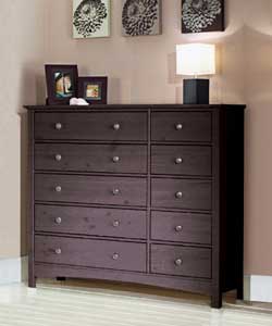 Highgrove Chocolate 5 plus 5 Drawer Chest