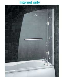 Unbranded Hinged Frameless Sail Shower Screen