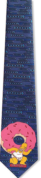 Homer XXXXXL Donut Tie (Blue)