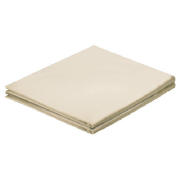 Unbranded Hotel 5* Double Flat Sheet, Beige Satin Stitch