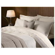 Unbranded Hotel 5* Duvet Jaquard Check Set King Beige