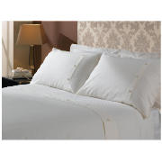 Unbranded Hotel 5* Squares Duvet Set Kingsize, Cream