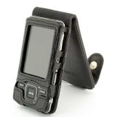 i-Nique Classic Faux Leather Case For Sony Walkman NWZ-A82X Series (Black)