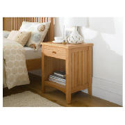 Unbranded Illinois 1 Drawer Bedside Table, Oak