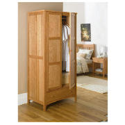 Unbranded Illinois 2 Door 1 Drawer Wardrobe, Oak