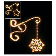 Unbranded Illuminated Snowflake Wall Bracket Set of 2