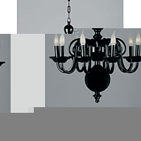 Unbranded IMCB05519 8 - Black Glass Chandelier