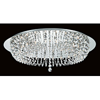 Unbranded IMCEH09188 10CH - 10 Light Crystal Semi Flush Light