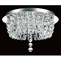 Unbranded IMCEH09188 20CH - 20 Light Crystal Semi Flush Light