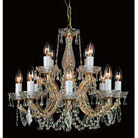 Unbranded IMCP00150 8 4 G - 12 Light Gold Chandelier