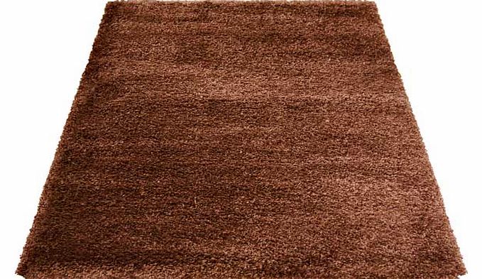 Unbranded Imperial Shaggy Rug - Chocolate - 80 x 140cm