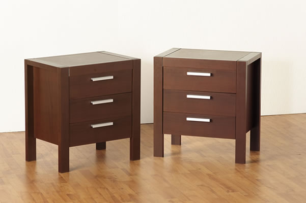 Indiana 3 drawer bedside cabinet