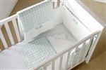 Unbranded Infant Cot Bumper and Quilt Set (Bamboo): - Turquoise