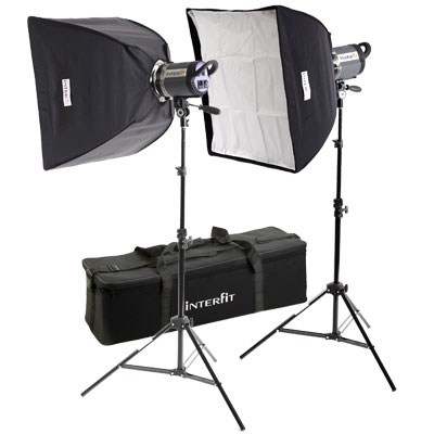 Unbranded Interfit INT453 Stellar XD 150 Twin Softbox Kit