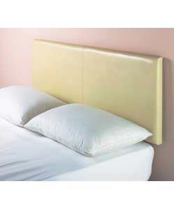 Ivory Faux Leather Double Headboard