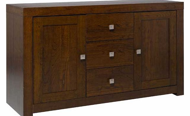 Unbranded Jamal 2 Door 3 Drawer Sideboard - Mango Effect