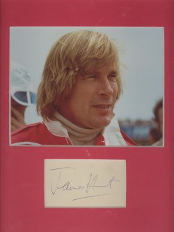 James Hunt Signed & Framed Photo