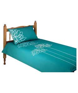 Jasmine Single Duvet Cover Set - Teal