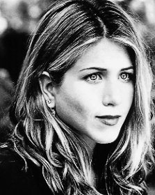 Jennifer Aniston black and white photo