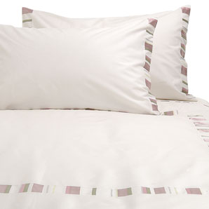 John Lewis Kingsize Oyster/pink 100% cotton duvet cover Joel Duvet cover