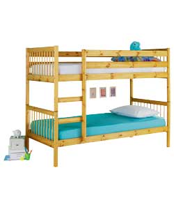 Unbranded Jorden Antique Single Bunk Beds with Protector Matt