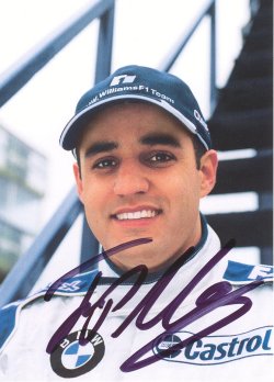 Juan Pablo Montoya Signed 2002 Promo Postcard