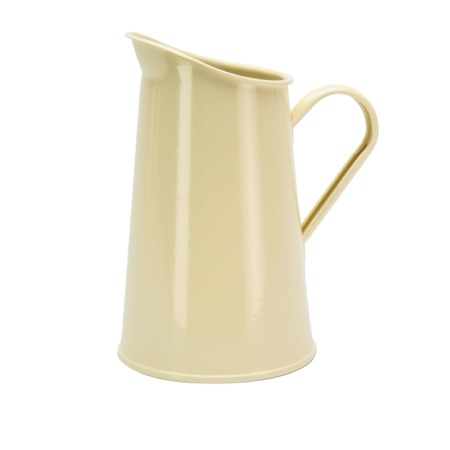 Retro Metal  Jug in Cream   21cm high