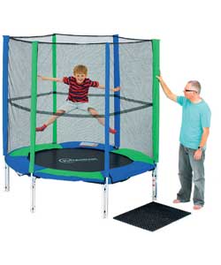 Unbranded Kid Active Trampoline Enclosure - Blue/Green