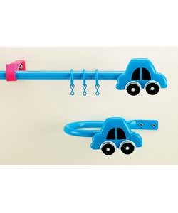 Kids Car Curtain Pole Set and Holdbacks