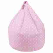 Unbranded Kids Cotton Beanbag Polka Dot Pink