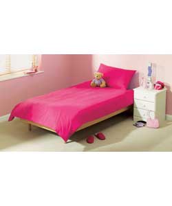 Kids Plain Dye Single Duvet Cover Set - Fuschia