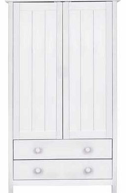 Unbranded Kids Scandinavia 2 Door 2 Drawer Wardrobe - White