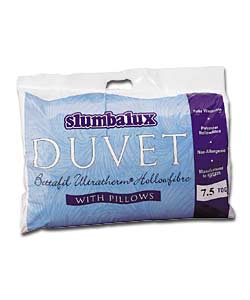 King Size 7.5 Tog Duvet and 2 Pillows