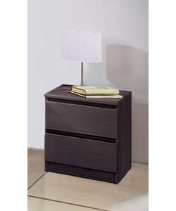 Kolari 2-Drawer Bedside Chest - Chocolate