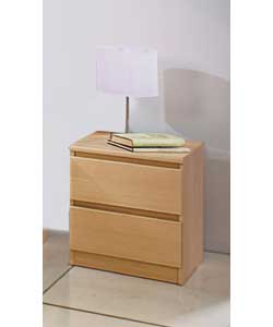 Kolari 2-Drawer Bedside Chest - Maple